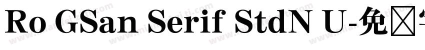 Ro GSan Serif StdN U字体转换